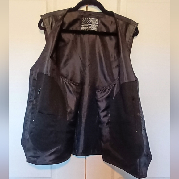 USA BIKERS DREAM APPAREL MEN'S LEATHER VESTS - Picture 4 of 8